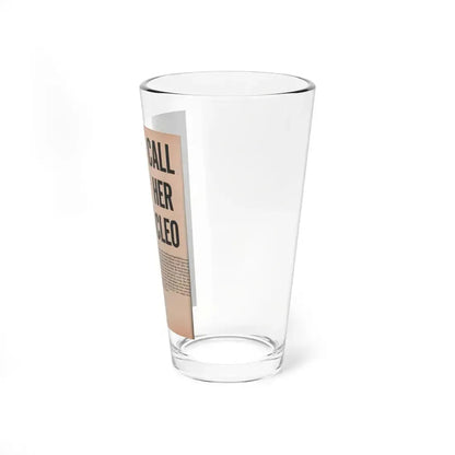 Cleo Moore #142 - Glamorous Models Mag. '54 - 1 B&W Photo & Article (Vintage Female Icon) Pint Glass 16oz - Go Mug Yourself