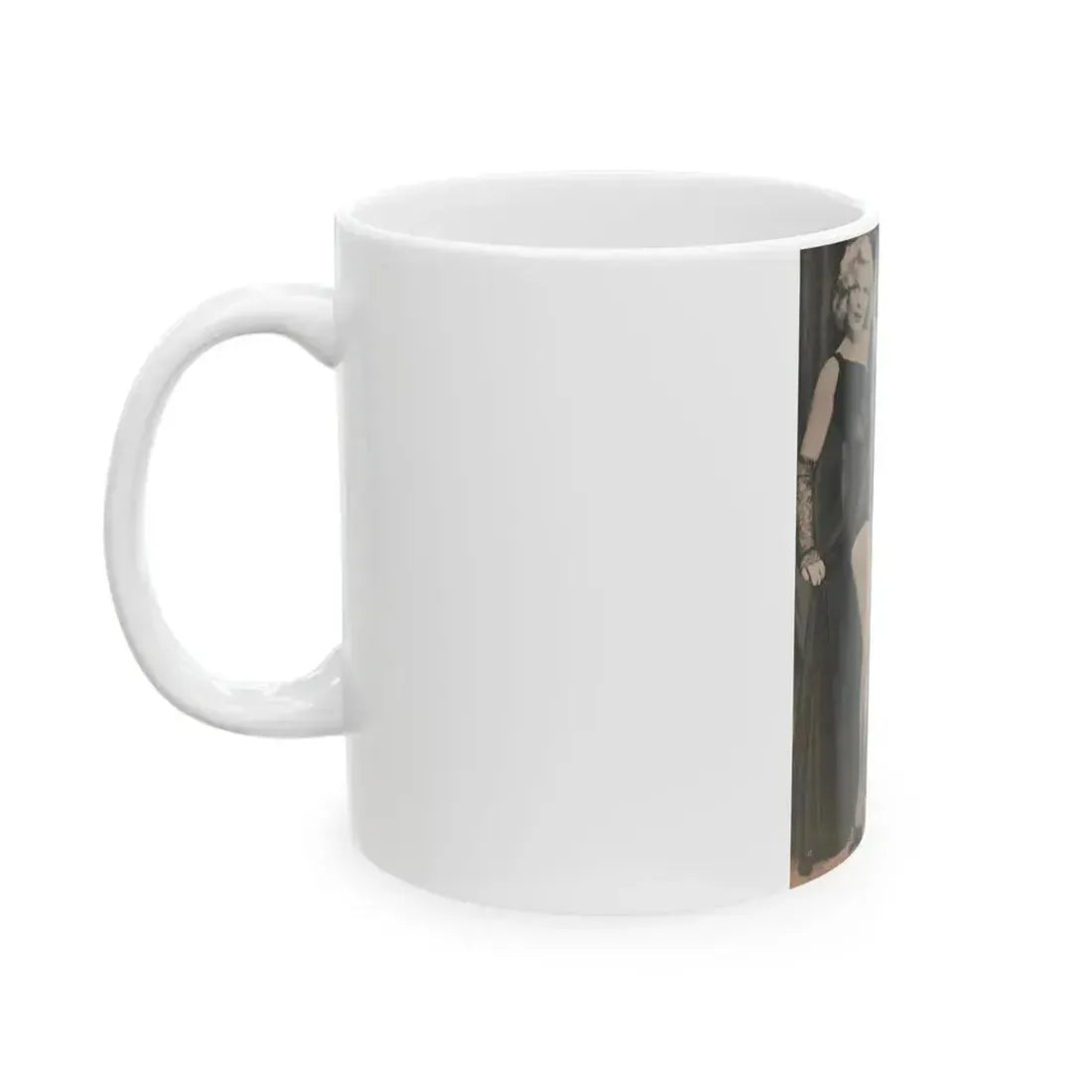 Cleo Moore #142 - Glamorous Models Mag. '54 - 1 B&W Photo & Article (Vintage Female Icon) White Coffee Mug - Go Mug Yourself