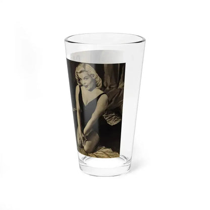 Cleo Moore #144 - Glamorous Models Mag. '54 - 1 B&W Photo (Vintage Female Icon) Pint Glass 16oz - Go Mug Yourself