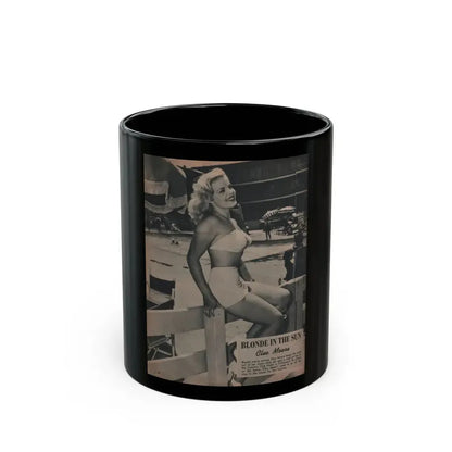 Cleo Moore #145 - Famous Models Mag. May-June '51 - 1 B&W Photo (Vintage Female Icon) Black Coffee Mug 11oz - Go Mug Yourself