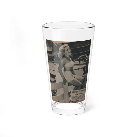 Cleo Moore #145 - Famous Models Mag. May-June '51 - 1 B&W Photo (Vintage Female Icon) Pint Glass 16oz 16oz - Go Mug Yourself