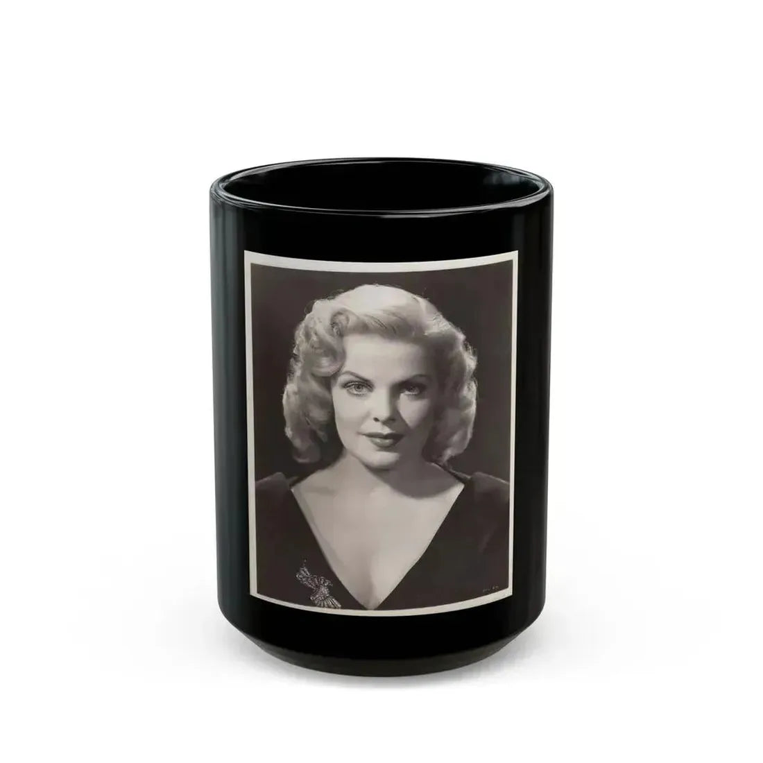 Cleo Moore #159 (Vintage Female Icon) Black Coffee Mug 15oz - Go Mug Yourself