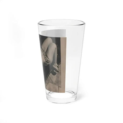 Cleo Moore #163 - Cover Girls Models Mag. '54 - 1 Page 1 B&W Photo (Vintage Female Icon) Pint Glass 16oz - Go Mug Yourself