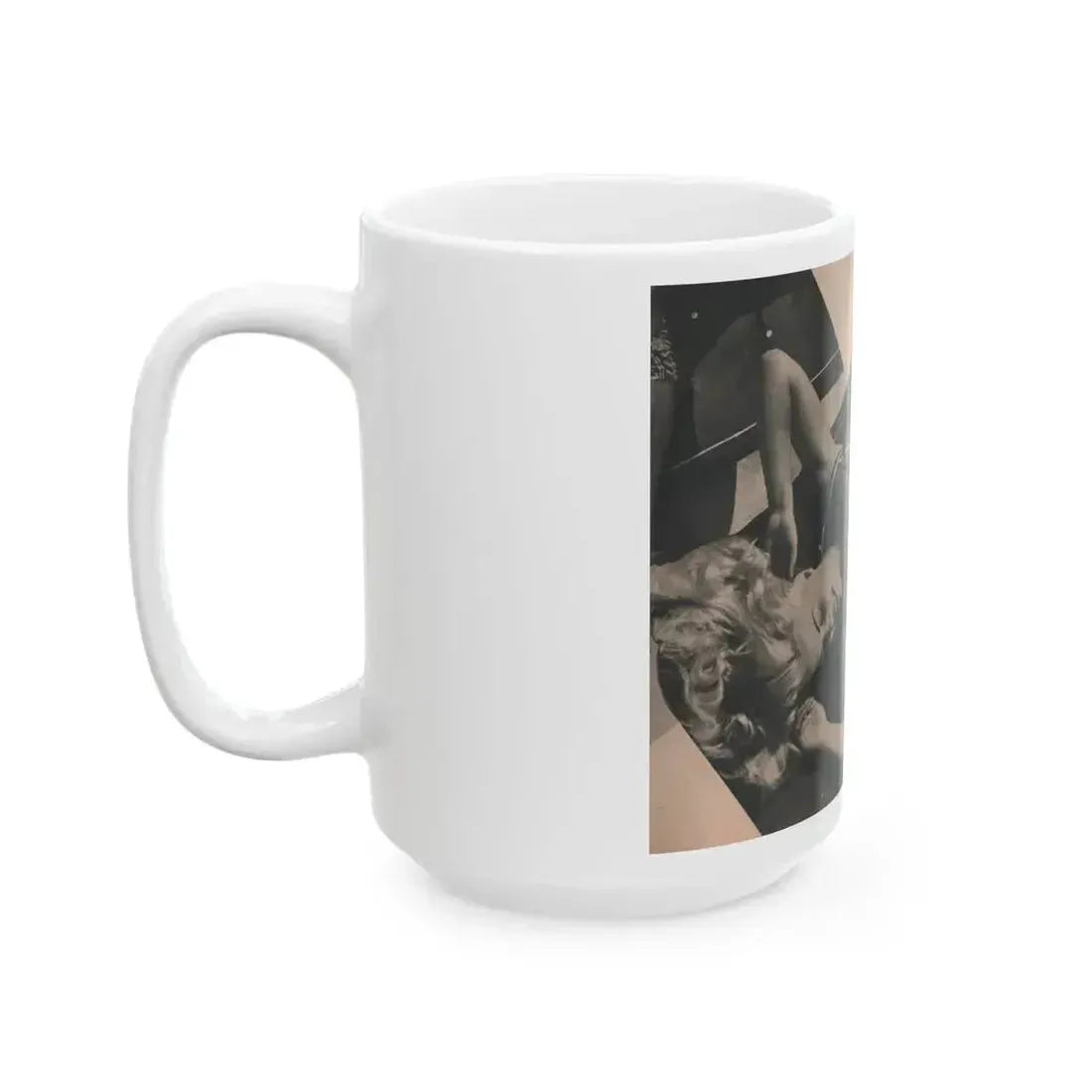 Cleo Moore #163 - Cover Girls Models Mag. '54 - 1 Page 1 B&W Photo (Vintage Female Icon) White Coffee Mug - Go Mug Yourself