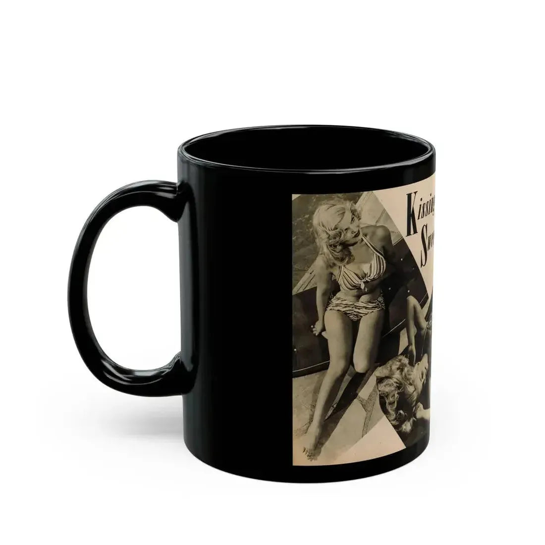 Cleo Moore #165 - Cover Girls Models Mag. '54 - 1 Page 1 B&W Centerfold, 2 Others & Paragraph 1 (Vintage Female Icon) Black Coffee Mug - Go Mug Yourself