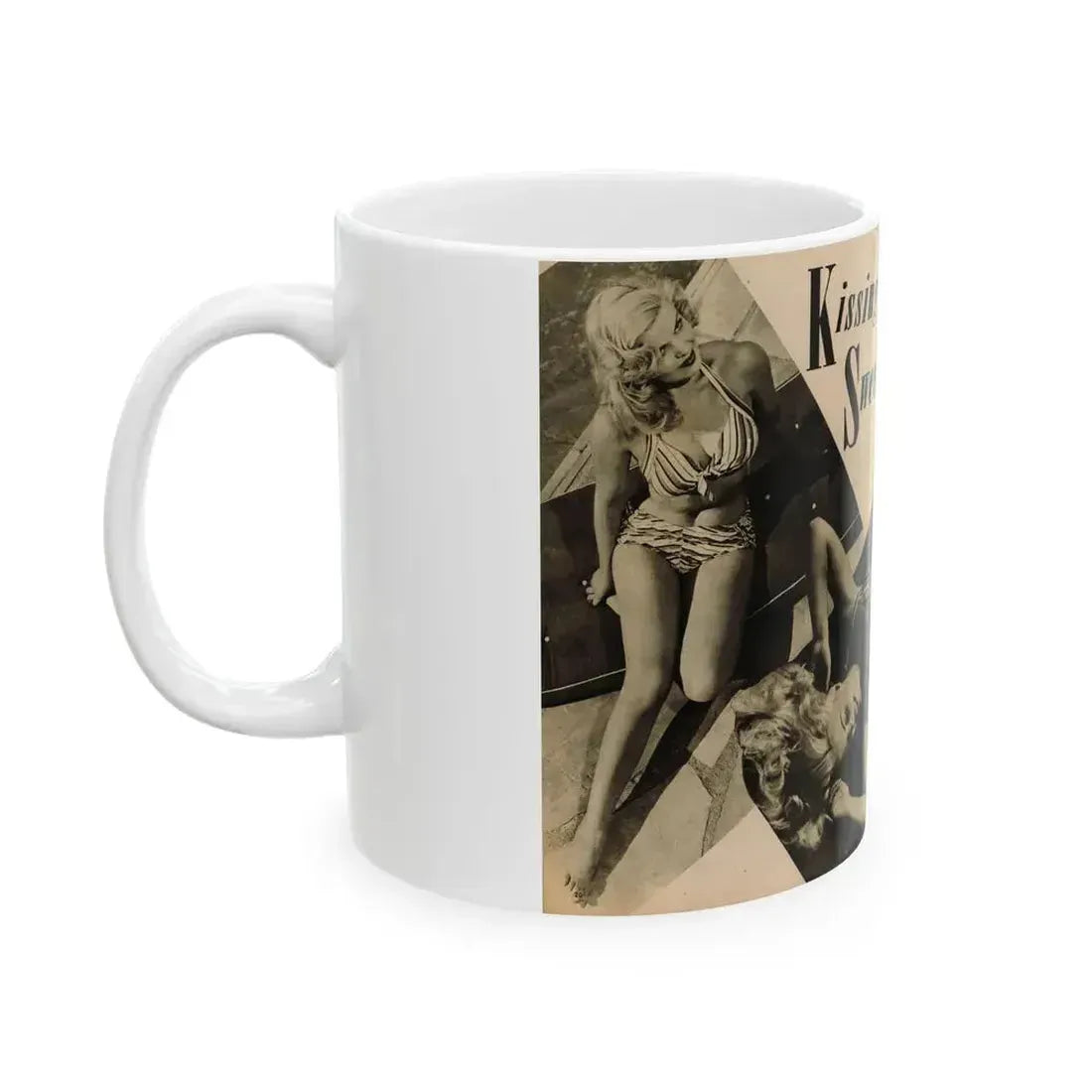 Cleo Moore #165 - Cover Girls Models Mag. '54 - 1 Page 1 B&W Centerfold, 2 Others & Paragraph 1 (Vintage Female Icon) White Coffee Mug - Go Mug Yourself