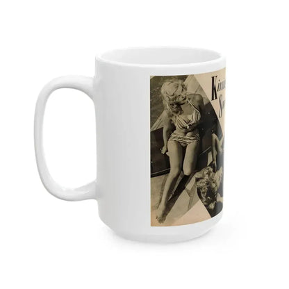 Cleo Moore #165 - Cover Girls Models Mag. '54 - 1 Page 1 B&W Centerfold, 2 Others & Paragraph 1 (Vintage Female Icon) White Coffee Mug - Go Mug Yourself