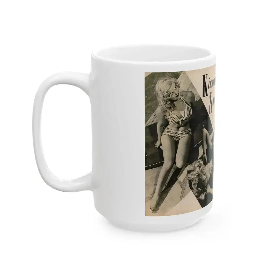 Cleo Moore #165 - Cover Girls Models Mag. '54 - 1 Page 1 B&W Centerfold, 2 Others & Paragraph (Vintage Female Icon) White Coffee Mug - Go Mug Yourself