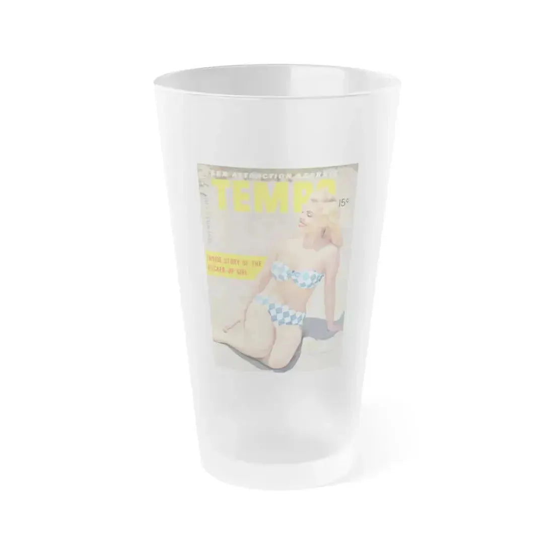 Cleo Moore #166 - Mag. Cover (Vintage Female Icon) Frosted Pint Glass 16oz 16oz Frosted - Go Mug Yourself