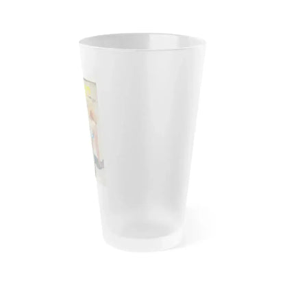 Cleo Moore #166 - Mag. Cover (Vintage Female Icon) Frosted Pint Glass 16oz - Go Mug Yourself