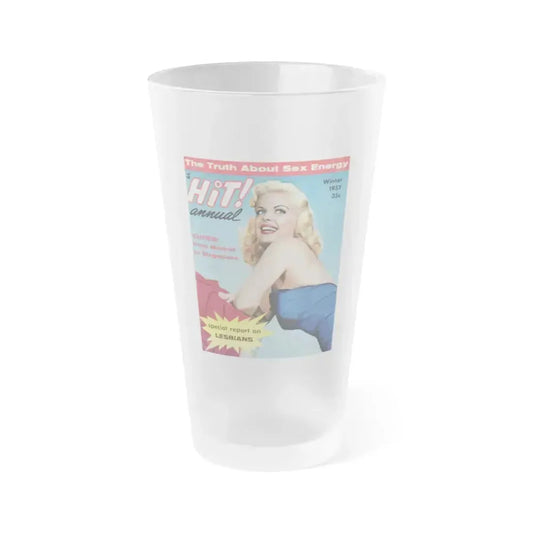 Cleo Moore #167 - Mag. Cover (Vintage Female Icon) Frosted Pint Glass 16oz 16oz Frosted - Go Mug Yourself