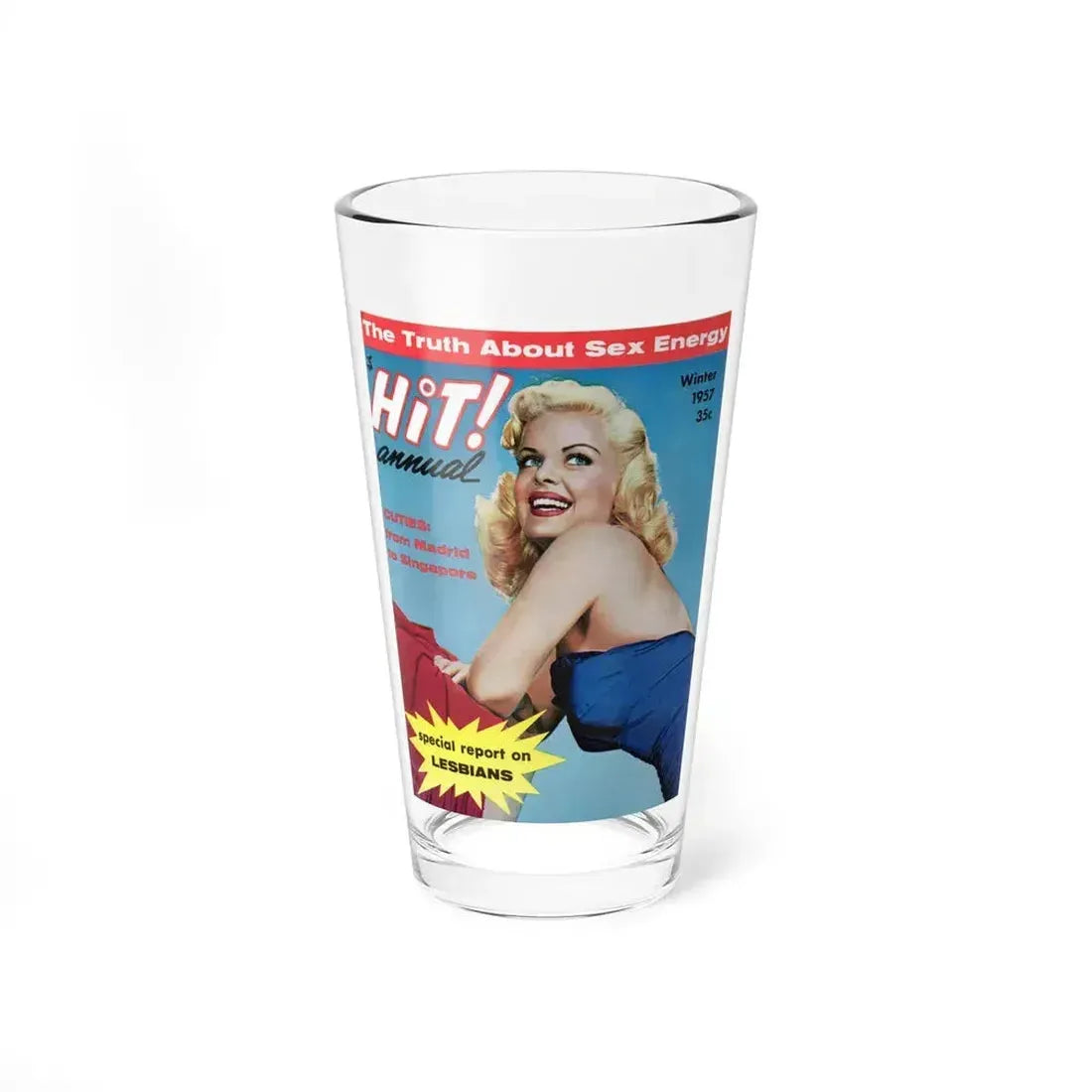 Cleo Moore #167 - Mag. Cover (Vintage Female Icon) Pint Glass 16oz 16oz - Go Mug Yourself