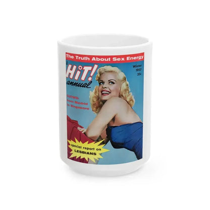 Cleo Moore #167 - Mag. Cover (Vintage Female Icon) White Coffee Mug 15oz - Go Mug Yourself