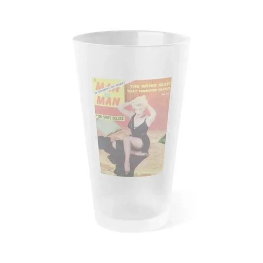 Cleo Moore #168 - Mag. Cover (Vintage Female Icon) Frosted Pint Glass 16oz 16oz Frosted - Go Mug Yourself
