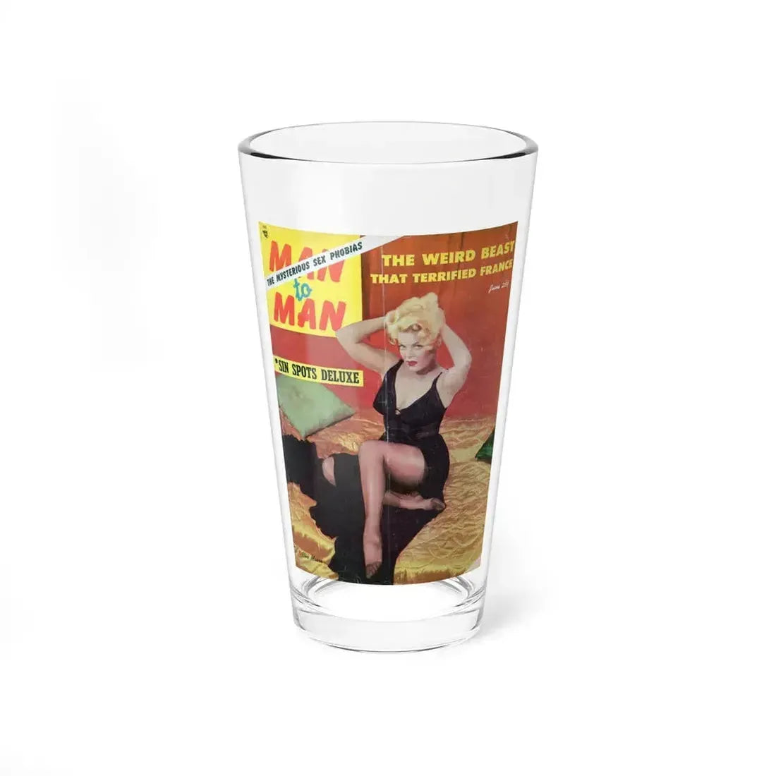 Cleo Moore #168 - Mag. Cover (Vintage Female Icon) Pint Glass 16oz 16oz - Go Mug Yourself