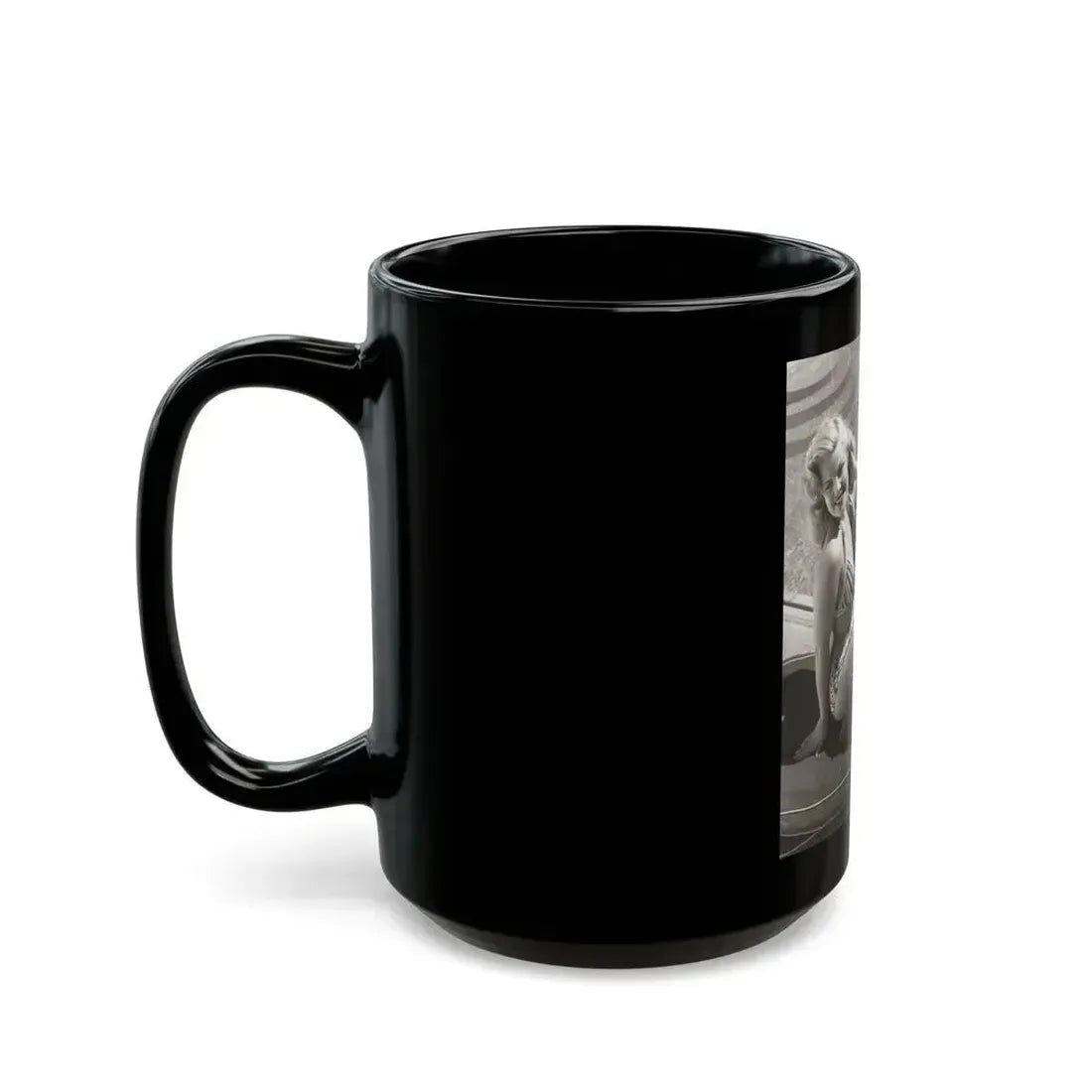 Cleo Moore #172 (Vintage Female Icon) Black Coffee Mug - Go Mug Yourself