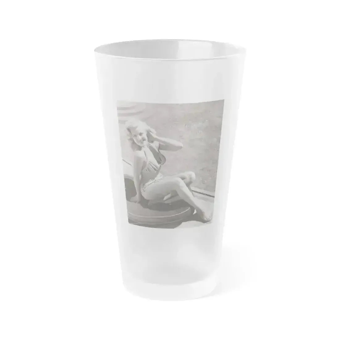 Cleo Moore #172 (Vintage Female Icon) Frosted Pint Glass 16oz 16oz Frosted - Go Mug Yourself