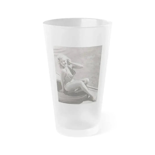 Cleo Moore #172 (Vintage Female Icon) Frosted Pint Glass 16oz 16oz Frosted - Go Mug Yourself