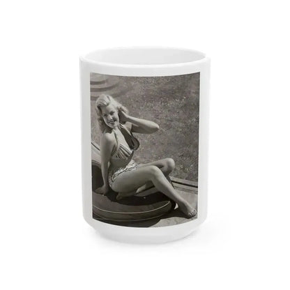 Cleo Moore #172 (Vintage Female Icon) White Coffee Mug 15oz - Go Mug Yourself