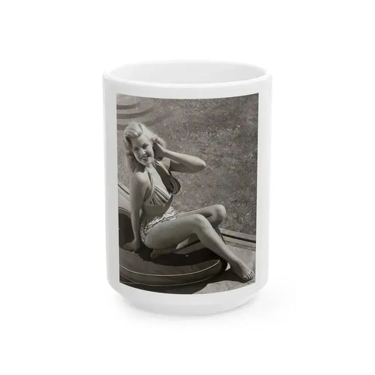 Cleo Moore #172 (Vintage Female Icon) White Coffee Mug 15oz - Go Mug Yourself