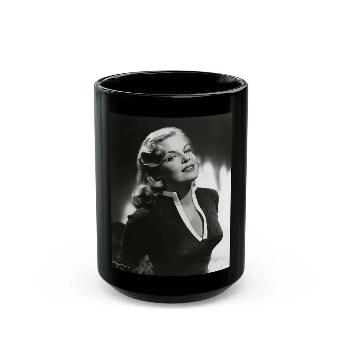 Cleo Moore #173 (Vintage Female Icon) Black Coffee Mug 15oz - Go Mug Yourself