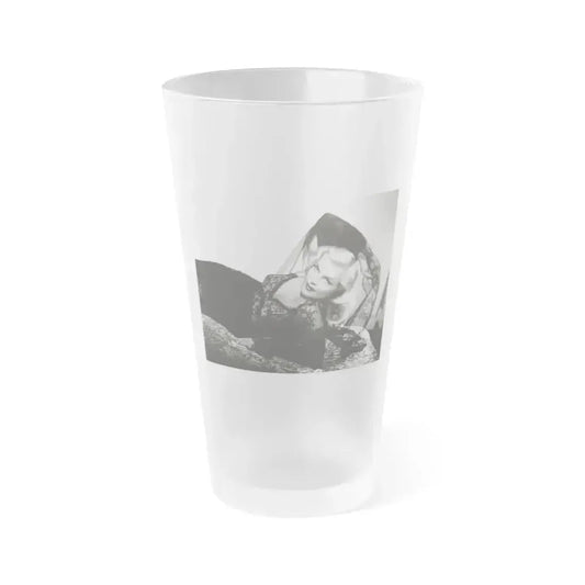 Cleo Moore #174 (Vintage Female Icon) Frosted Pint Glass 16oz 16oz Frosted - Go Mug Yourself