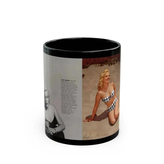 Cleo Moore #177 - Modern Screen Pin-Ups Magazine Issue #1 (Vintage Female Icon) Black Coffee Mug 11oz - Go Mug Yourself