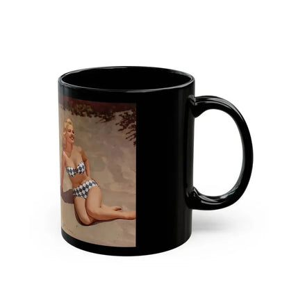 Cleo Moore #177 - Modern Screen Pin-Ups Magazine Issue #1 (Vintage Female Icon) Black Coffee Mug - Go Mug Yourself