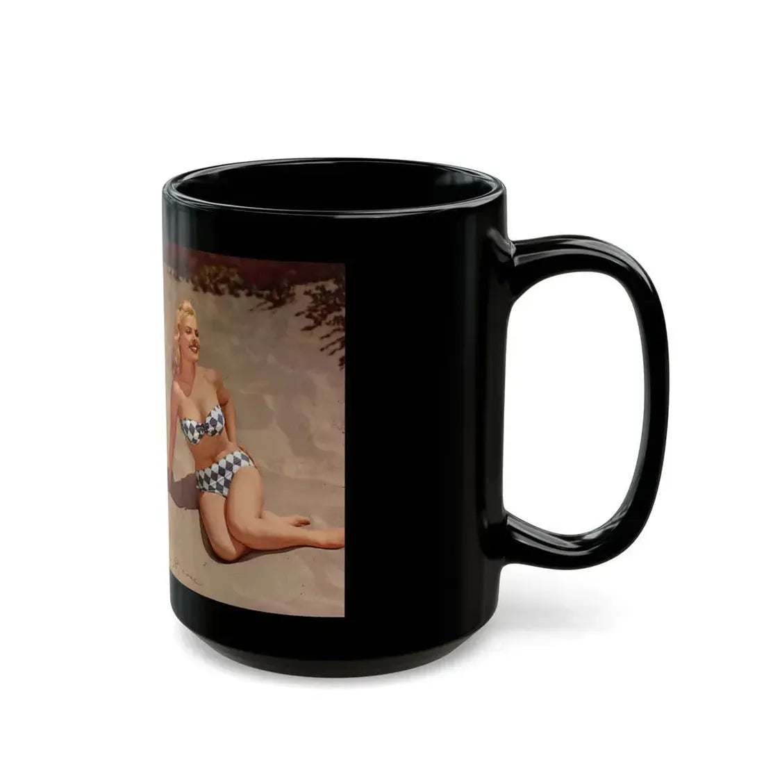 Cleo Moore #177 - Modern Screen Pin-Ups Magazine Issue #1 (Vintage Female Icon) Black Coffee Mug - Go Mug Yourself