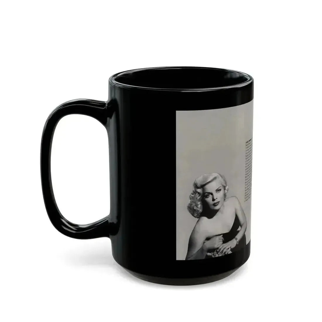 Cleo Moore #177 - Modern Screen Pin-Ups Magazine Issue #1 (Vintage Female Icon) Black Coffee Mug - Go Mug Yourself