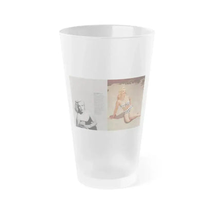 Cleo Moore #177 - Modern Screen Pin-Ups Magazine Issue #1 (Vintage Female Icon) Frosted Pint Glass 16oz 16oz Frosted - Go Mug Yourself