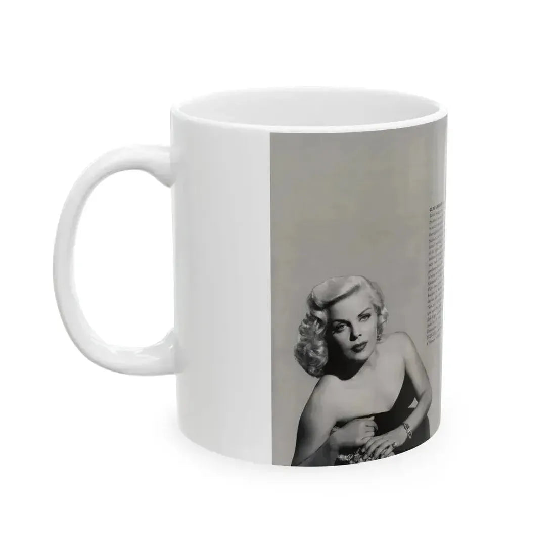 Cleo Moore #177 - Modern Screen Pin-Ups Magazine Issue #1 (Vintage Female Icon) White Coffee Mug - Go Mug Yourself