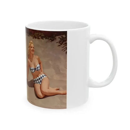 Cleo Moore #177 - Modern Screen Pin-Ups Magazine Issue #1 (Vintage Female Icon) White Coffee Mug - Go Mug Yourself