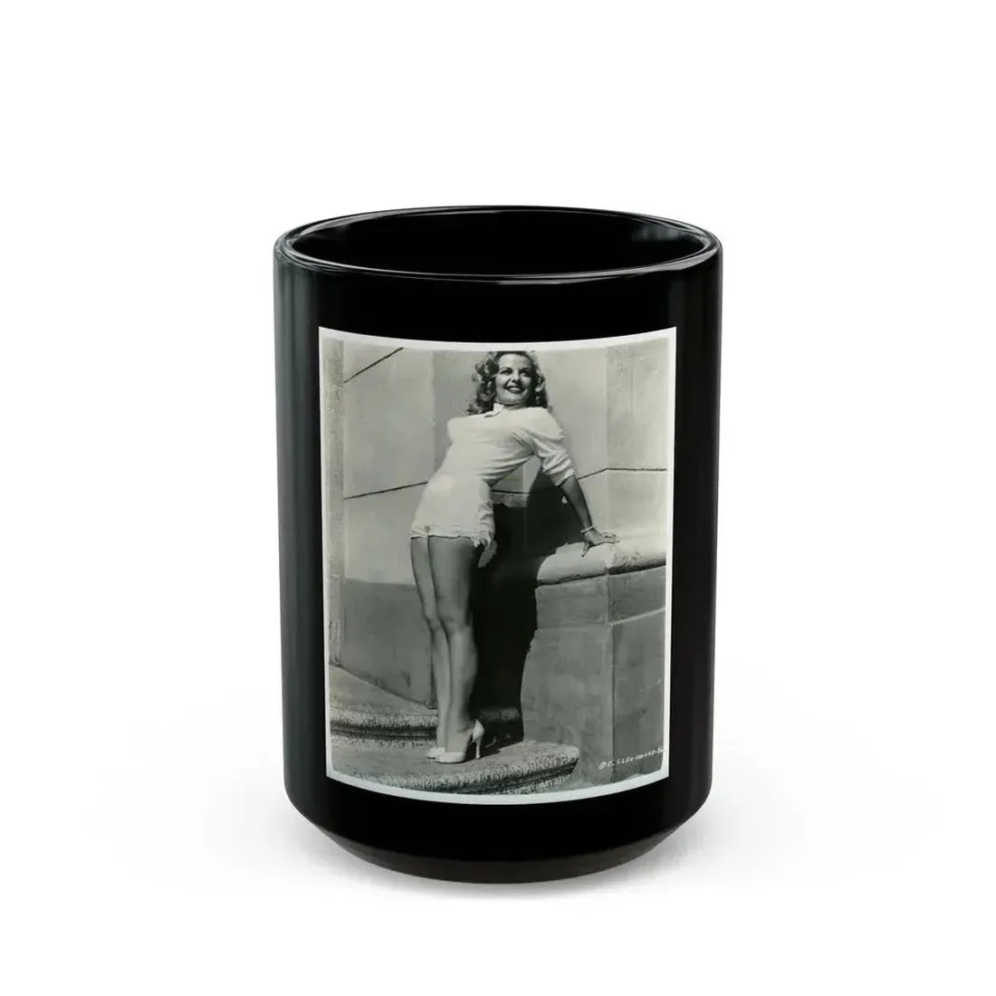 Cleo Moore #178 (Vintage Female Icon) Black Coffee Mug 15oz - Go Mug Yourself