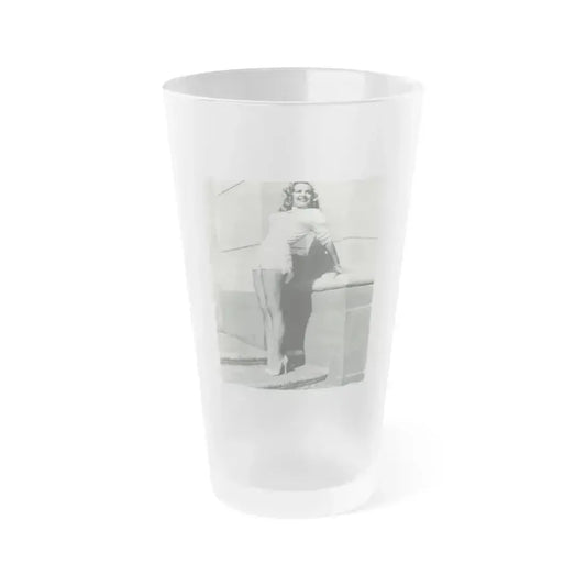 Cleo Moore #178 (Vintage Female Icon) Frosted Pint Glass 16oz 16oz Frosted - Go Mug Yourself