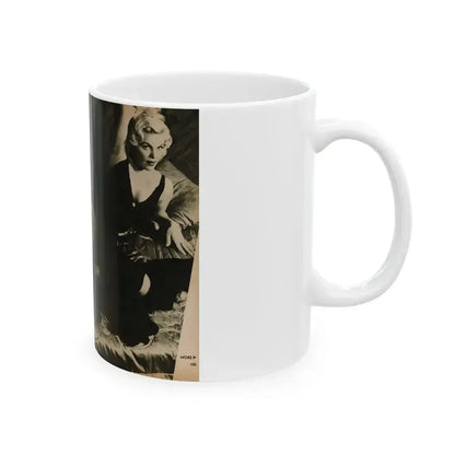 Cleo Moore #179 - 1 B&W Centerfold Photo from PHOTO Digest Mag. Oct. '53 (Vintage Female Icon) White Coffee Mug - Go Mug Yourself