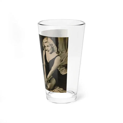 Cleo Moore #180 - 3 B&W Photos from PHOTO Digest Mag. Oct. '53 (Vintage Female Icon) Pint Glass 16oz - Go Mug Yourself