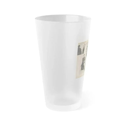 Cleo Moore #181 - 3 B&W Photos from PHOTO Digest Mag. Oct. '53 (Vintage Female Icon) Frosted Pint Glass 16oz - Go Mug Yourself