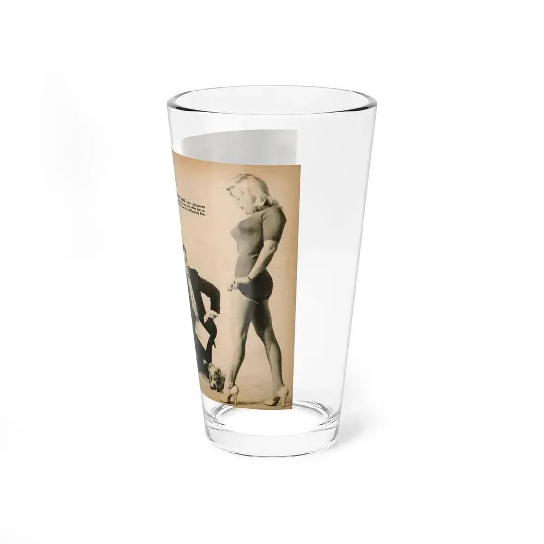 Cleo Moore #181 - 3 B&W Photos from PHOTO Digest Mag. Oct. '53 (Vintage Female Icon) Pint Glass 16oz - Go Mug Yourself