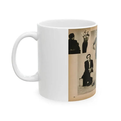 Cleo Moore #181 - 3 B&W Photos from PHOTO Digest Mag. Oct. '53 (Vintage Female Icon) White Coffee Mug - Go Mug Yourself