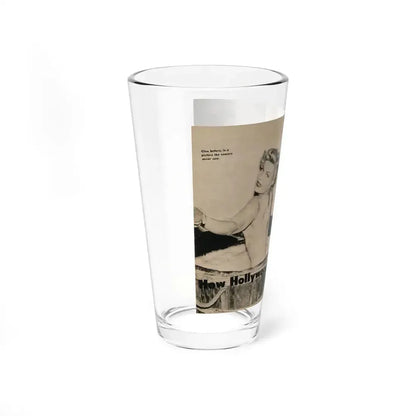 Cleo Moore #182 - 2 B&W Photos, Captions & Short Article from Foto-rama Digest Mag. February '56 (Vintage Female Icon) Pint Glass 16oz - Go Mug Yourself