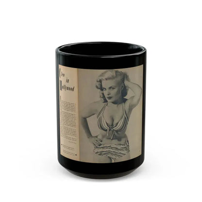 Cleo Moore #184 - (Vintage Female Icon) Black Coffee Mug 15oz - Go Mug Yourself