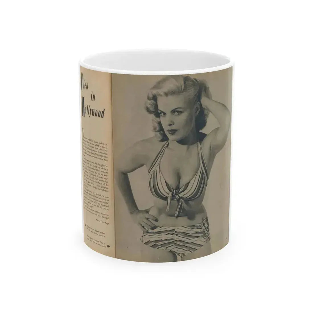 Cleo Moore #184 - (Vintage Female Icon) White Coffee Mug 11oz - Go Mug Yourself