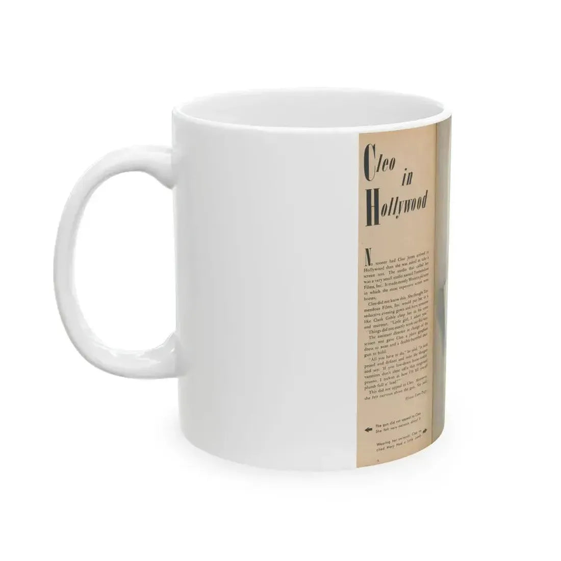 Cleo Moore #184 - (Vintage Female Icon) White Coffee Mug - Go Mug Yourself