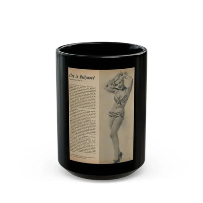 Cleo Moore #185 - (Vintage Female Icon) Black Coffee Mug 15oz - Go Mug Yourself