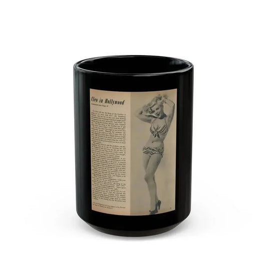 Cleo Moore #185 - (Vintage Female Icon) Black Coffee Mug 15oz - Go Mug Yourself