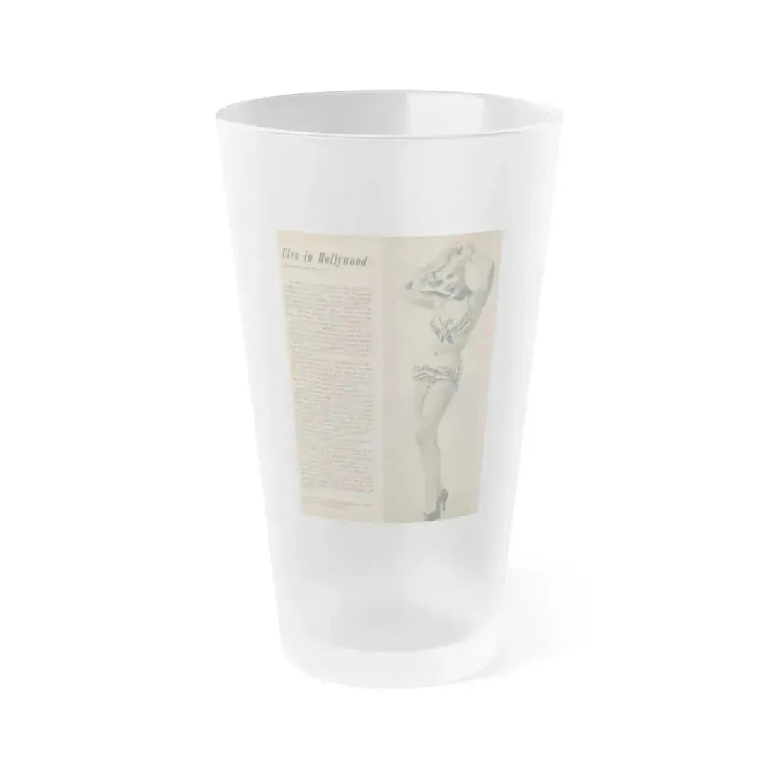 Cleo Moore #185 - (Vintage Female Icon) Frosted Pint Glass 16oz 16oz Frosted - Go Mug Yourself