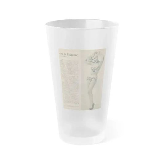 Cleo Moore #185 - (Vintage Female Icon) Frosted Pint Glass 16oz 16oz Frosted - Go Mug Yourself