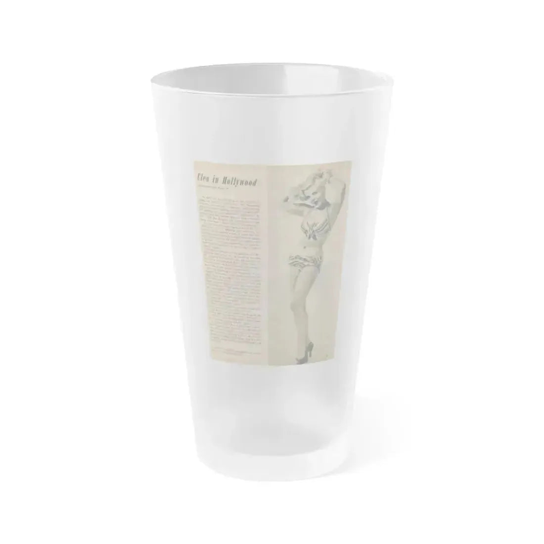 Cleo Moore #185 - (Vintage Female Icon) Frosted Pint Glass 16oz 16oz Frosted - Go Mug Yourself