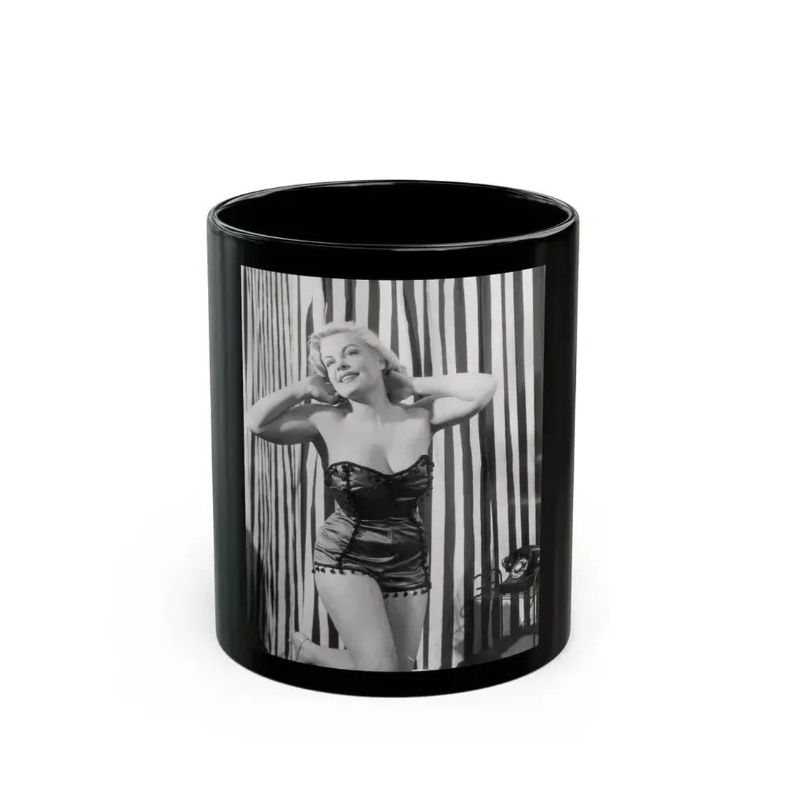 Cleo Moore #190 (Vintage Female Icon) Black Coffee Mug 11oz - Go Mug Yourself